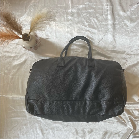 Indigo Handbags - Black Workout / Travel / Duffle Bag Pleather Indigo